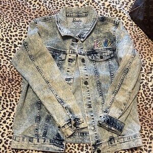 Barbie Light Blue Denim Jacket with Colorful Logo